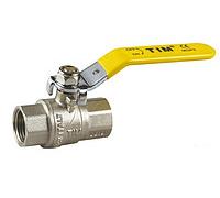 Кран шаровой 1/2 г/г рычаг ГАЗ латунь DE112T