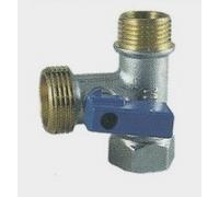 Кран 3-х прох. 1/2х1/2х3/4 никилерованный BL5807